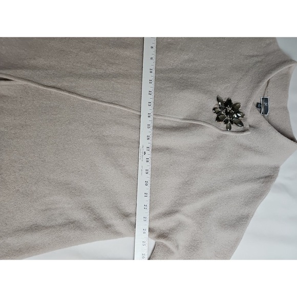 JM Collection Wool Wrap Cardigan Sweater Poncho Jacket Size L  Rhinestones - Picture 5 of 7